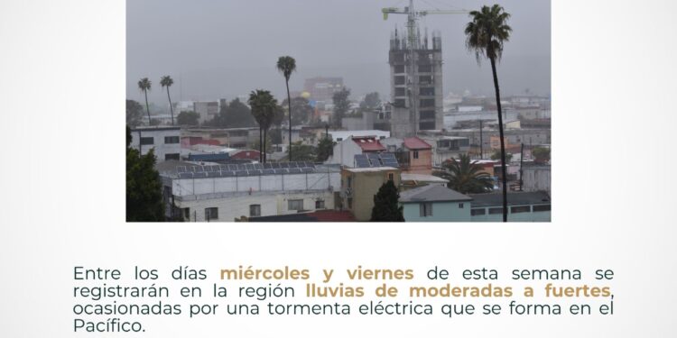 Pronostican fuertes lluvias y tormenta eléctrica en Tijuana