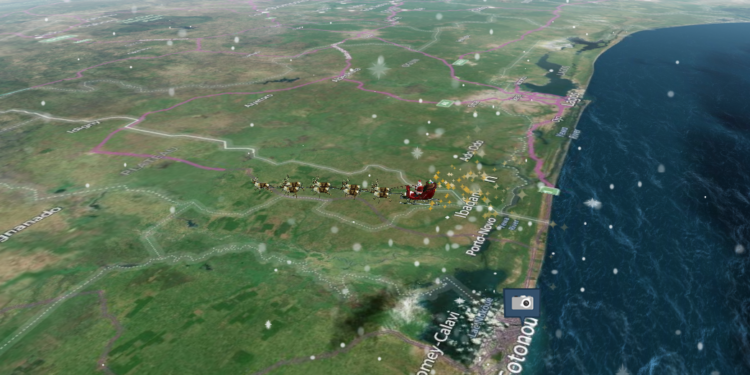 Santa Claus partió del Polo Norte, rastrea su recorrido