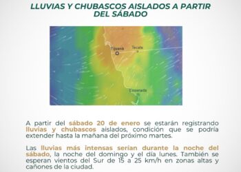 Lluvias y chubascos aislados a partir del sábado en Tijuana