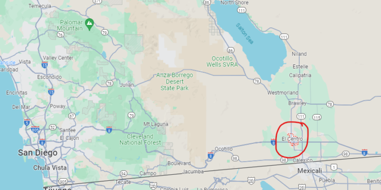 El centro california sismo