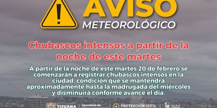 Pronostican chubascos intensos a partir de la noche de este martes