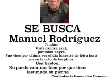 Se busca a Manuel Rodríguez de 74 años de edad