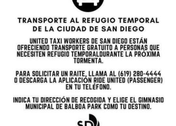 Taxistas de San Diego brindarán viajes gratuitos a evacuados por las lluvias