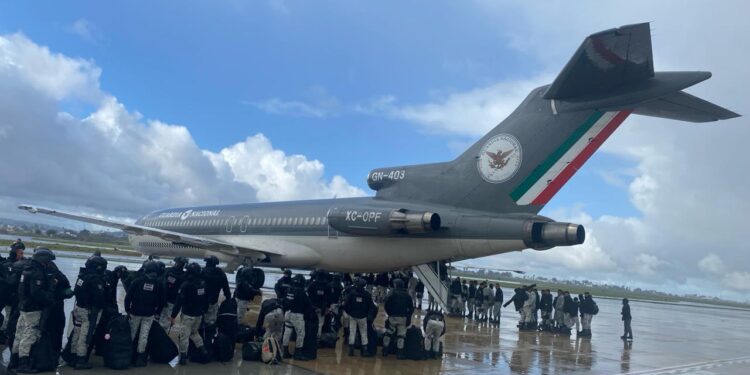 240 efectivos de la Guardia Nacional arribaron a Tijuana para relevar personal
