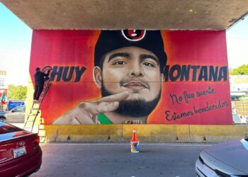 Pintan mural de Chuy Montana en Tijuana