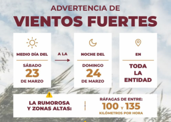 Se esperan vientos fuertes en Baja California este fin de semana