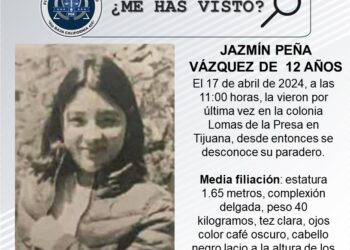 Buscan a menor de 12 años desaparecida en Tijuana