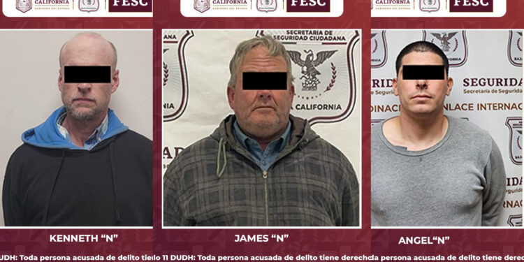 Detiene enlace internacional a tres prófugos de Estados Unidos