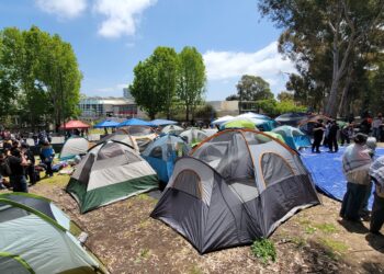 Estudiantes de UC San Diego establecen campamento pro-palestino