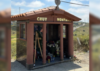 Construyen una capilla en memoria de Chuy Montana en el sitio donde fue encontrado sin vida