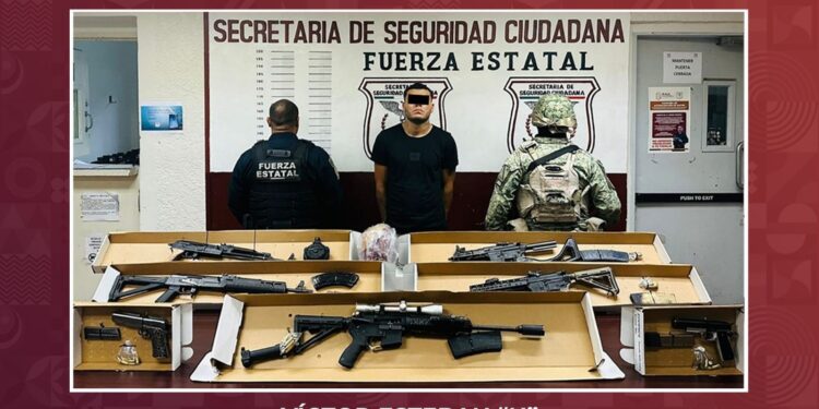 Decomisan arsenal en Tecate
