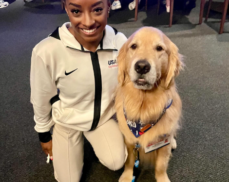 perro de terapia de los Juegos Olímpicos 2024