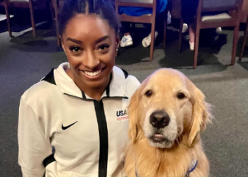 perro de terapia de los Juegos Olímpicos 2024