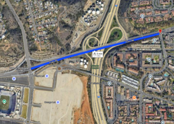 Caltrans agrega carriles para bicicletas en Friars Road