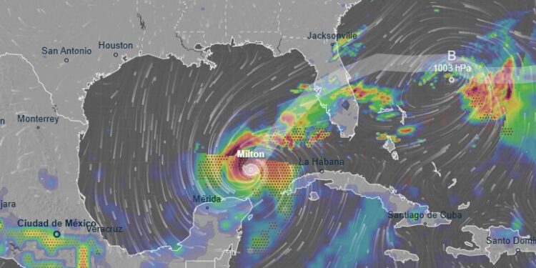 Huracán Milton podría tocar tierra en Florida como categoría 3