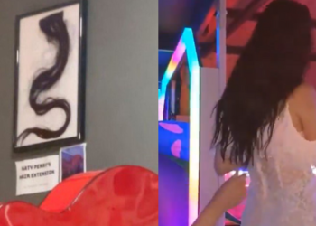 le roban extensiones de cabello a Katy Perry