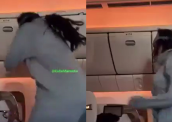 Barbara de Regil ejercicio en avión
