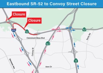 Caltrans anuncia cierre total de la SR-52 en dirección Este durante el fin de semana
