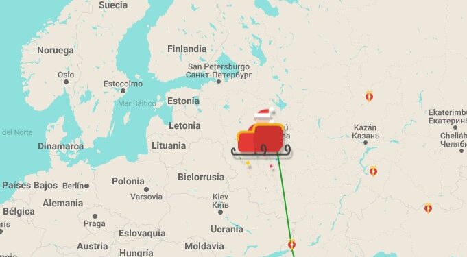 Santa Claus ya recorre el mundo con ayuda de la tecnología