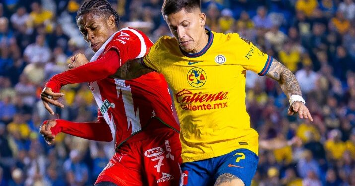 América pierde lo invicto tras caída ante Necaxa en el Clausura 2025