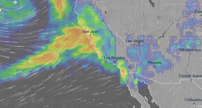 Río atmosférico impactará el sur de California con lluvias intensas esta semana
