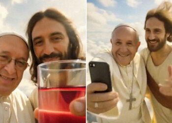 Se vuelve viral video creado con IA que muestra al Papa con Jesús