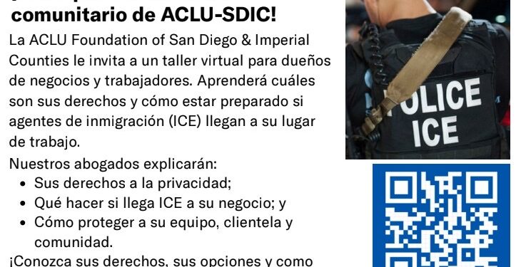 ACLU ofrece taller gratuito sobre derechos ante operativos de inmigración