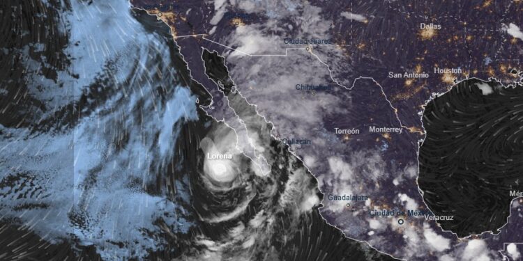 EUA emitió alerta a sus ciudadanos por huracán Lorena en Baja California Sur