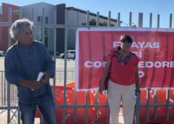 Ensenadenses protestan contra proyecto portuario en El Sauzal en Mexicali