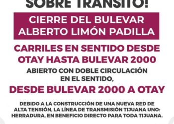 Anuncian cierre temporal en bulevar Alberto Limón Padilla por trabajos de la CFE
