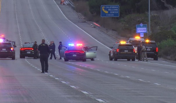 Persecución termina en tiroteo y cierre de la I-5 en Oceanside