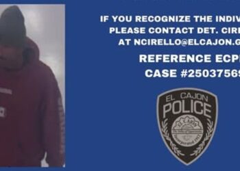 Policía de El Cajón busca a sospechoso de robo, lesionó a una mujer adulta