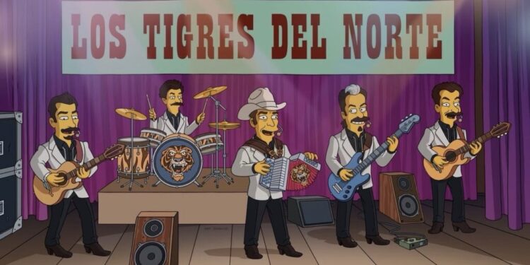 Los Tigres del Norte llegan a Los Simpson
