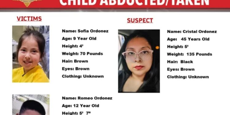 Alerta Amber por dos niños desaparecidos en Santa Clarita