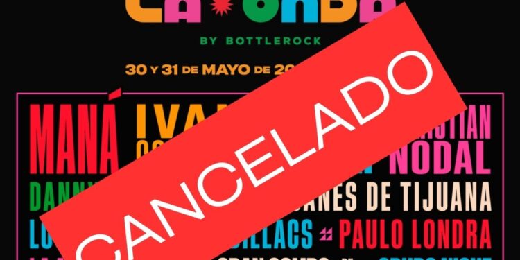 Festival de música cancelado en Napa