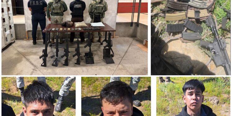 Detienen cerca del muro en Tecate a presuntos traficantes de armas