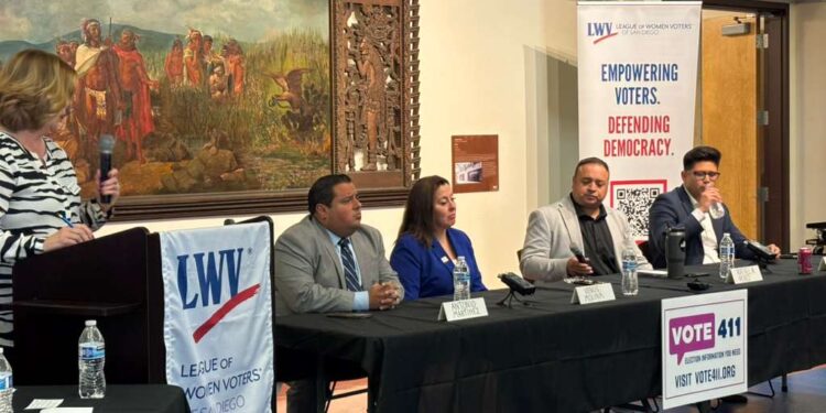 Cuatro candidatos compiten por el distrito 8 de San Diego en debate clave rumbo a las primarias de junio