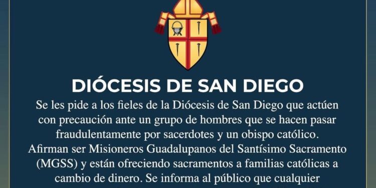 Diócesis de San Diego alerta sobre presuntos sacerdotes fraudulentos con sede en Rosarito