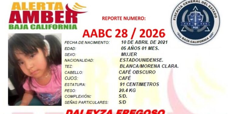 Buscan en Baja California a menor sustraída en California