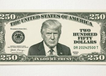 Diseñan en Estados Unidos billete con el rostro de Donald Trump