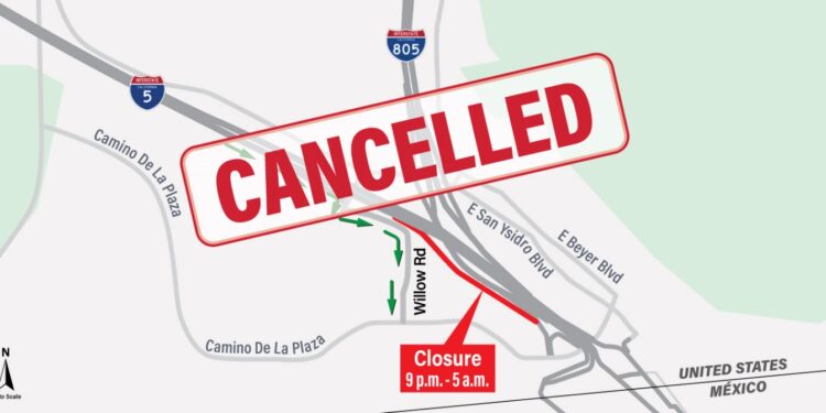 Caltrans cancela cierre de rampa “Last U.S. Exit” en San Ysidro