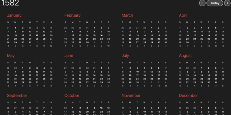 El salto de octubre de 1582: los días que desaparecieron del calendario