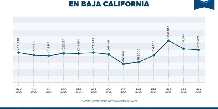 Trabajadores asegurados disminuyen en Baja California