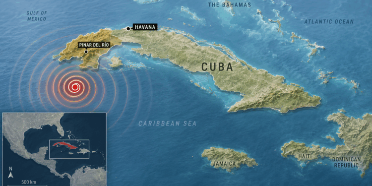 Sismo sacude el occidente de Cuba