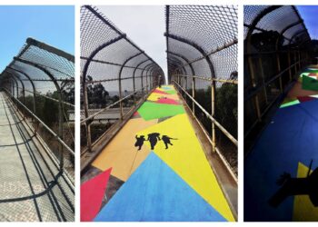 Inauguran en San Ysidro el colorido puente peatonal Alebrije en Willow Road