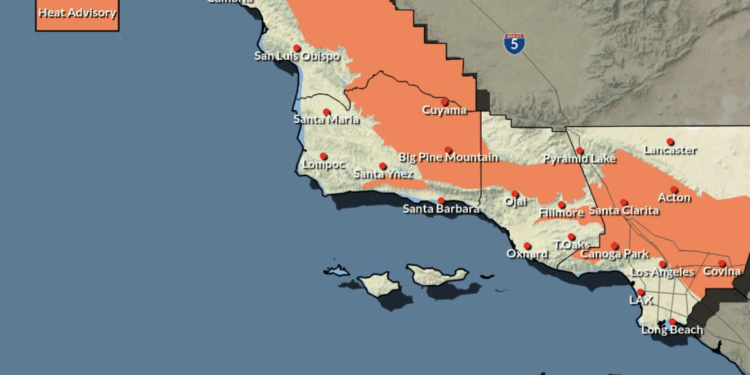 Sur de California enfrenta aviso por calor extremo