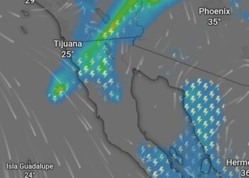 Protección Civil alerta por lluvias intensas y vientos fuertes en Baja California