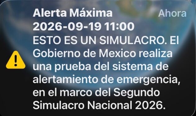 Suena alerta sísmica en todo México por el Segundo Simulacro Nacional 2026