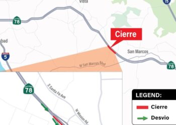 Caltrans anuncia cierres nocturnos en la SR-78 este del 19 al 22 de octubre