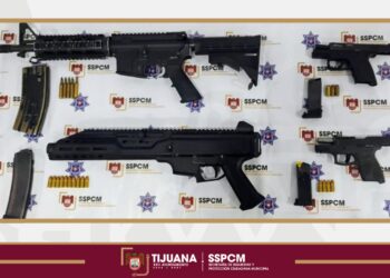 Detienen a cuatro menores con armas de fuego en Tijuana